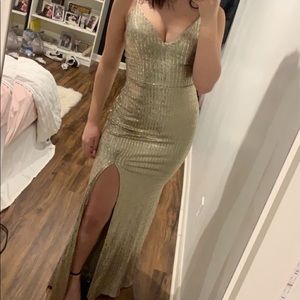 Tight Fit gold prom/formal dress!